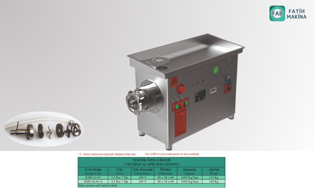 KMP 42 Serisi Kıyma Makinesi