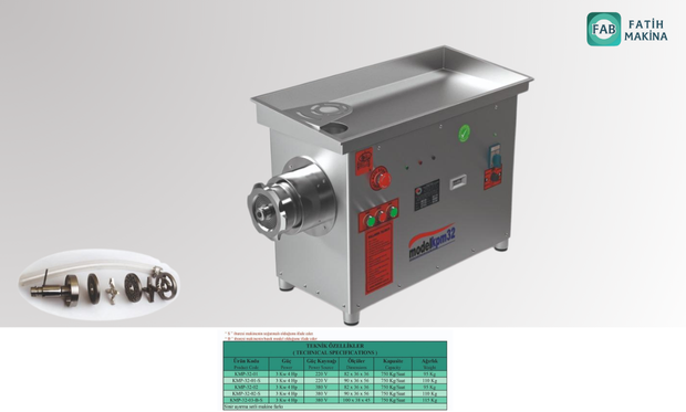 KMP 32 Serisi Kıyma Makinesi